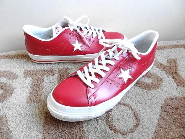 日本製 コンバース ワンスター 赤×白 29cm