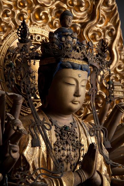 五】仏教美術 『時代木造十一面千手観音立像』 玉眼 優品(仏像)｜売買 