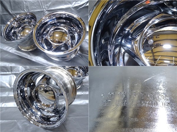○USA KMC TERMINATOR 15インチ 10J 2本 ハイエース バニング ◎(社外