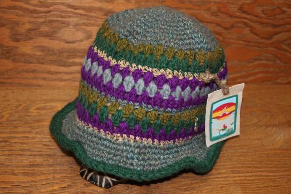 ゴーヘンプ GOHEMP ハット F グレー 麻 ウール 編み込み 帽子