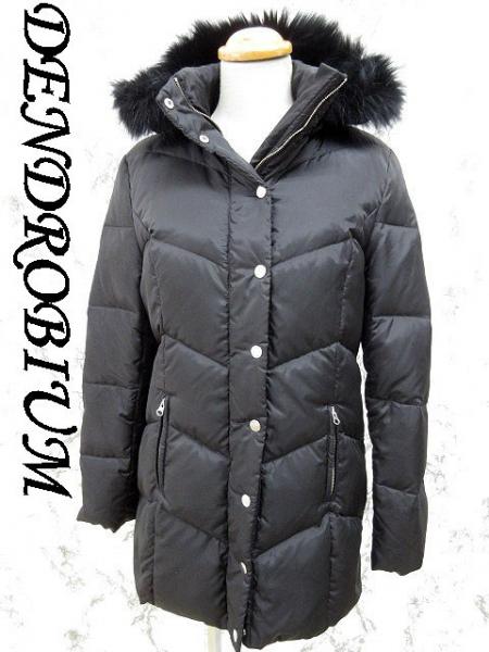 デンドロビウム ジャケット コート ファー ダウン 38 ブラック