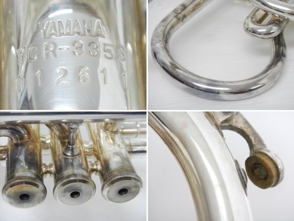 YAMAHA YCR-335S コルネット 銀メッキ 管内洗浄　メンテ済み YCR-335S YAMAHA コルネット ヤマハ 管内洗浄 メンテ 銀メッキ - 中古