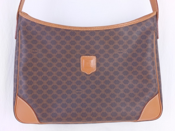 セリーヌ CELINE マカダム柄 ショルダーバッグ 茶 59862