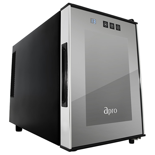 6本収納 家庭用ワインセラー KCF-W206K 庫内LED灯/温度表示付