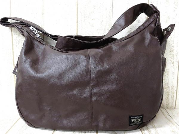 PORTER ポーター ショルダーバッグ フリースタイル 茶 斜め掛け