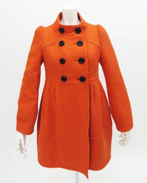 ◇【バーバリー ブルーレーベル】スタンドカラーコート 36