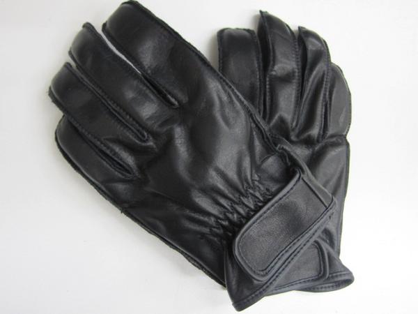 メール便送料込/牛革グローブ/ブラック【XL】