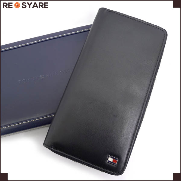 未使用トミーヒルフィガー*レザー*ラウンドファスナー長財布7729