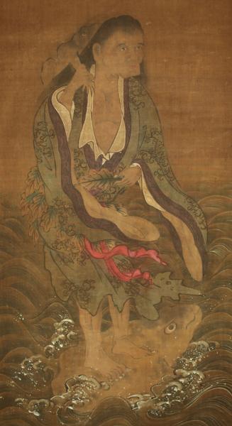 掛軸 書画 蝦蟇仙人 室町期画僧 伝吉山明兆 象牙 y273(人物、菩薩)｜売買されたオークション情報、yahooの商品情報をアーカイブ公開 ...