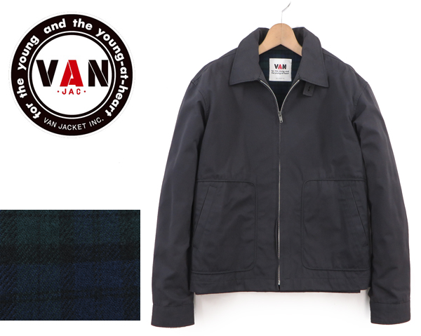 美品 VAN JAC ヴァンヂャケット ドリズラー スイングトップ 黒/L