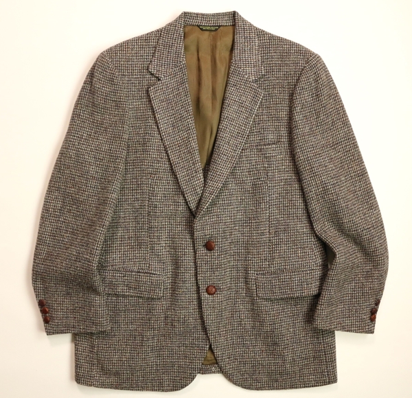 ビンテージハリスツイード★ウールテーラードJKT/US製00MJ4202