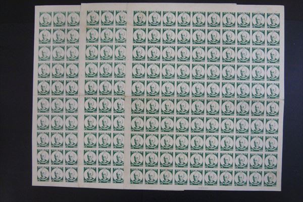K528●第1次新昭和切手 前島密 15銭 100枚シート 3枚●