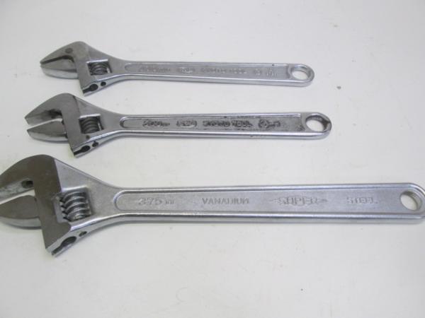 SUPER＆KTC　モンキーレンチ　300mm＆375mm　3本