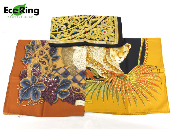 1円 フェラガモ ディオール スカーフ 計3点セット BZ838