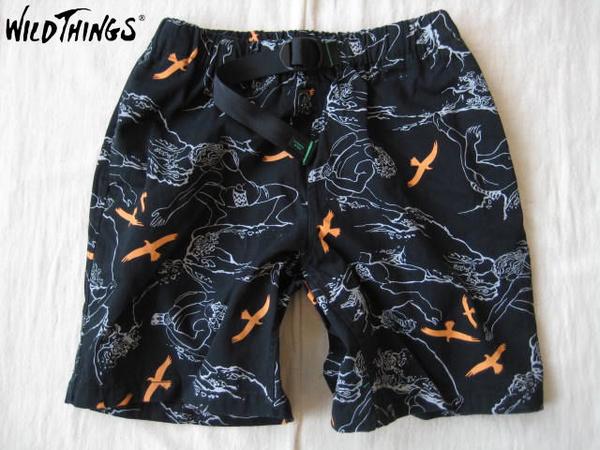 WILDTHINGS★新品クライマープリントクライミングショーツBK/M