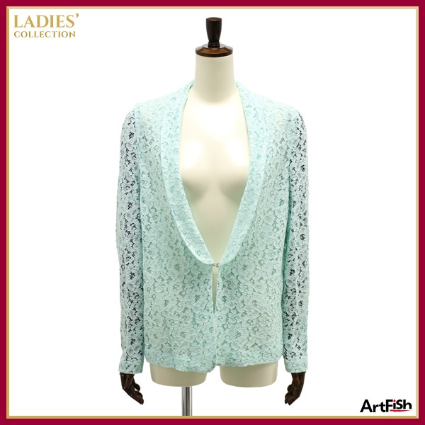 1円MSGM[伊]総レース ショールカラージャケットy1515*i38新品