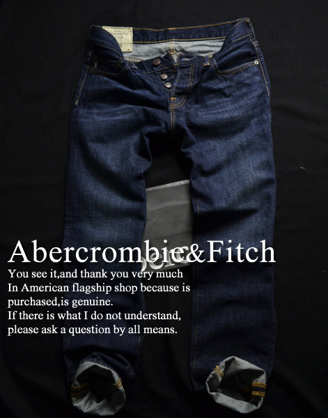 アバクロ【本物】最新ClassicTaperダークジーンズ■32/濃■IR