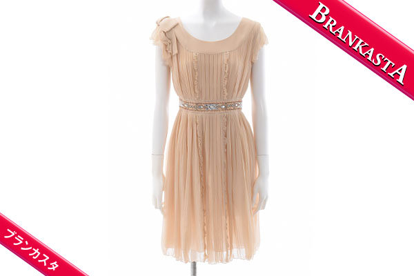 ◆美品◆Blugirl◆シフォンプリーツワンピースドレス I40・bt25