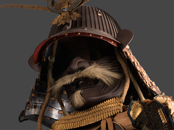 流】時代甲冑 明珍宗次作鐡地六十二間筋兜 具足鎧兜 HH301◎(甲冑（兜