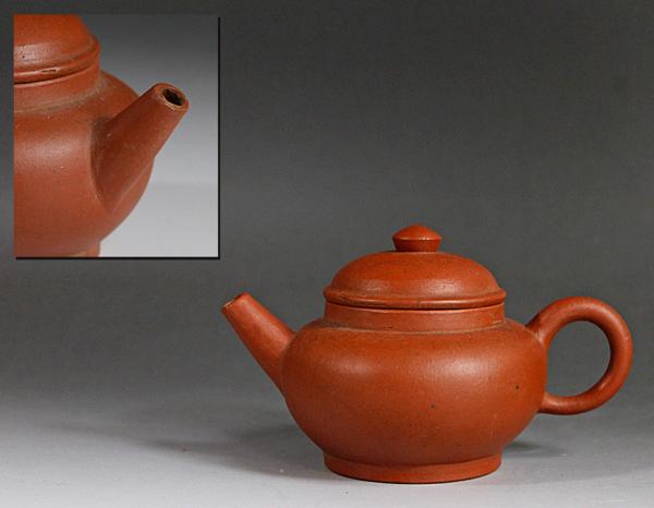 【源・m】《煎茶道具》時代唐物 朱泥 時代茶壺