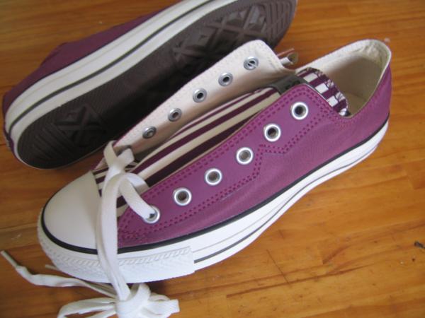 新品コンバース オールスターoxタキシード紫 ２７cmｚ