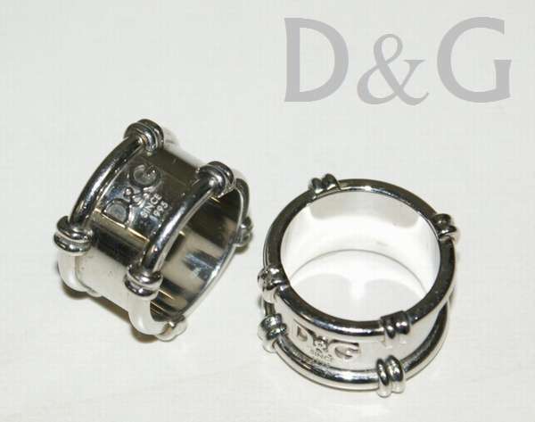美品！ドルガバ D&G シルバーリング 指輪 ２個セット 20号前後？