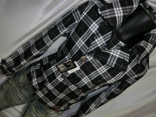 お兄系 キレイめ ラメ入り Pコート M チェック 細身