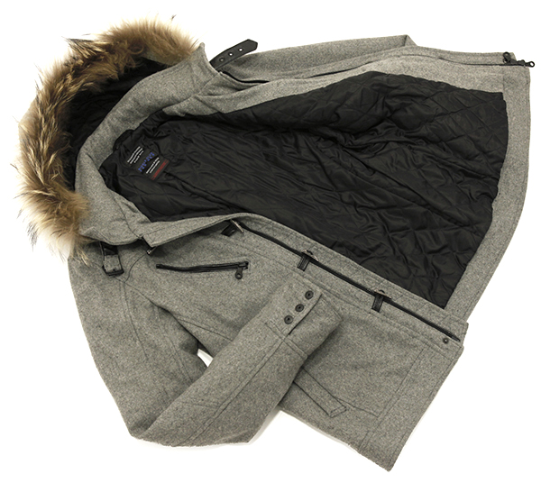 ニコル NICOLECLUB FOR MEN ファー付 ウールミリタリーJKT /3WAY