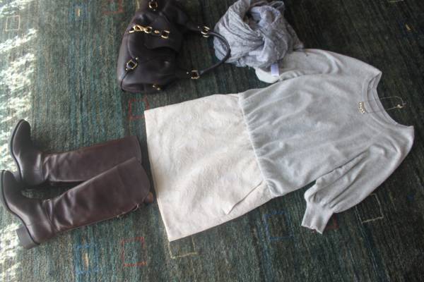 定価18000円*ボディドレッシング*ニット×ジャガースカートOP