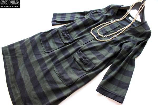 40サイズ美品 SONIARYKIEL ソニアリキエル 大人可愛い秋冬ワンピ