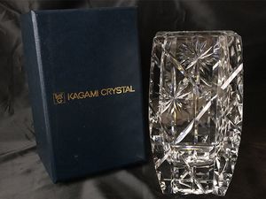 カガミクリスタル 花瓶のYahoo!オークション(旧ヤフオク!)の相場・価格