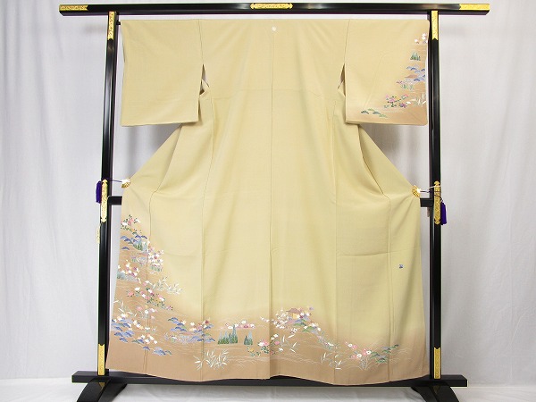 ●特選逸品●作家物 手描き友禅 付下げ 一つ紋 b1588