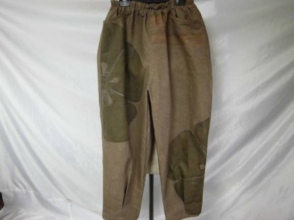 工房D　古布リメイク柿渋染　　 幟旗のパンツ