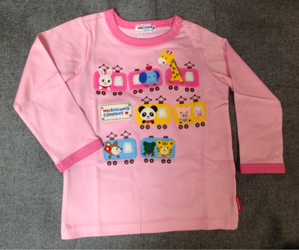 新品！ミキハウス☆ 動物いっぱい 長袖Tシャツ 90 定7800