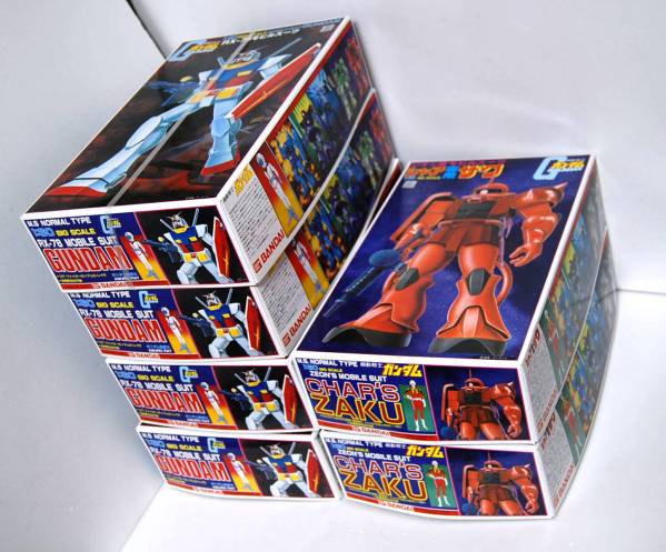 6個★バンダイ 1/60 ガンダム シャア専用赤ザク