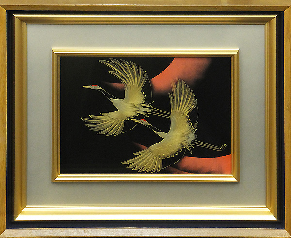 【GLC】塩多政喜「飛翔」大丸取扱4号 輪島塗巨匠 美しい作品