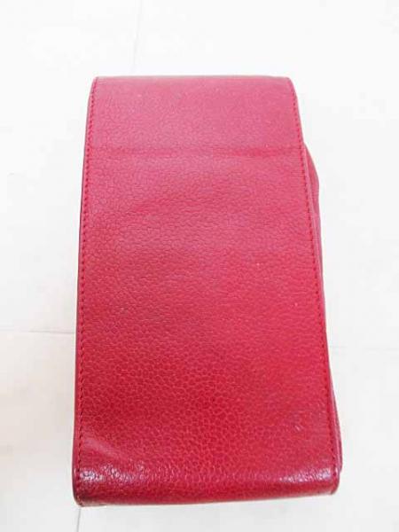 シャネル CHANEL ココマーク キャビアスキン携帯ケース 赤レッド