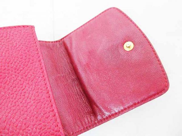 シャネル CHANEL ココマーク キャビアスキン携帯ケース 赤レッド