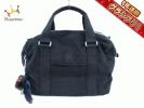 美品■Kipling(キプリング) ハンドバッグ ネイビー ナイロン