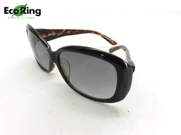 1円 超美品 ミュウミュウ 5D1 べっ甲柄 サングラス DD698