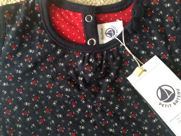 プチバトー ワンピース チュニック 小花柄 18m 81 80 今期2015AW