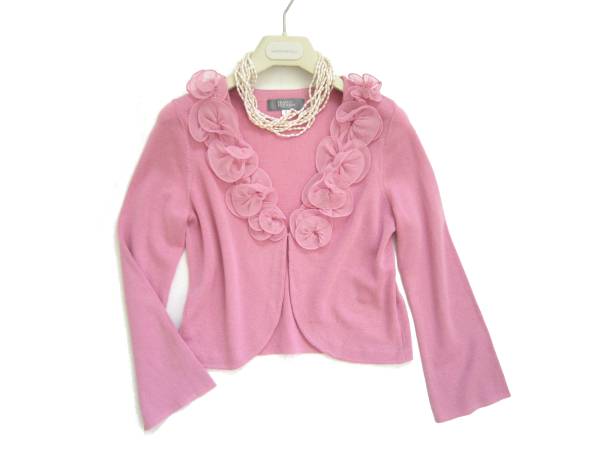 フランコフェラーロ*華美フラワーモチーフボレロ ピンク2