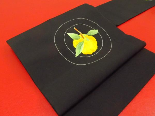 ★着物10★ 1円 絹 塩瀬 花丸 名古屋帯 ☆☆☆