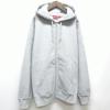 14AW 登坂着 Supreme Logo Tape Zip Up パーカー 灰 グレー L