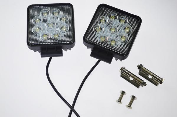 最新27W角型作業灯!ワークライトサーチライト12V/24V兼用4個set