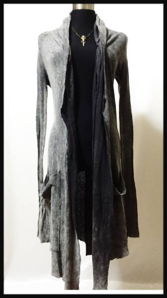 hyde着 LGB ムラ染めバッククロスカーディガン ♀0 美品 L.G.B