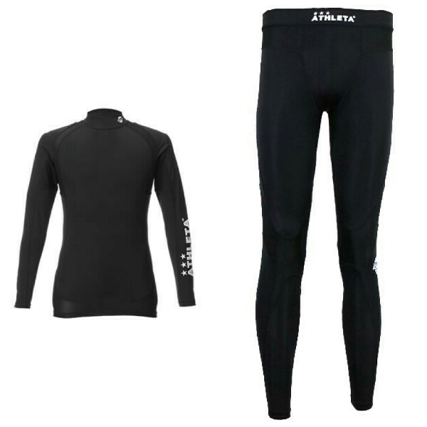 アスレタ ATHLETA パワーインナー上下 M 黒 未開封新品タグ付