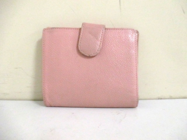 CHANEL(シャネル) Wホック財布 キャビアスキン ピンク