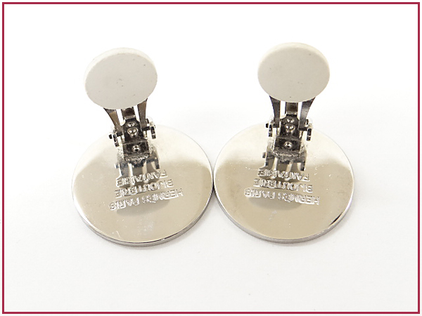 1円 本物 エルメス セリエ イヤリング シルバー色 両耳セット