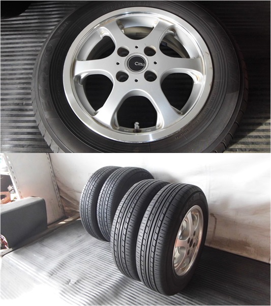 ヨコハマ ADVAN WR-13 175/SR14 ホイール付き スパイクタイヤ 4本 中古